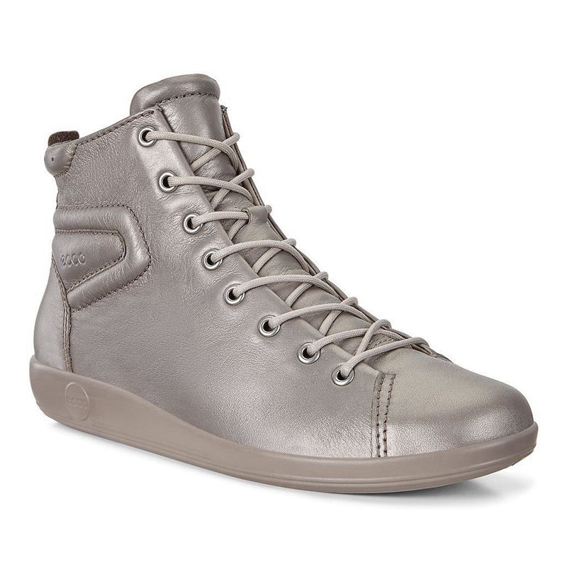 Women Boots Ecco Soft 2.0 - Sneaker Boots Metallics - India XIKCRQ947